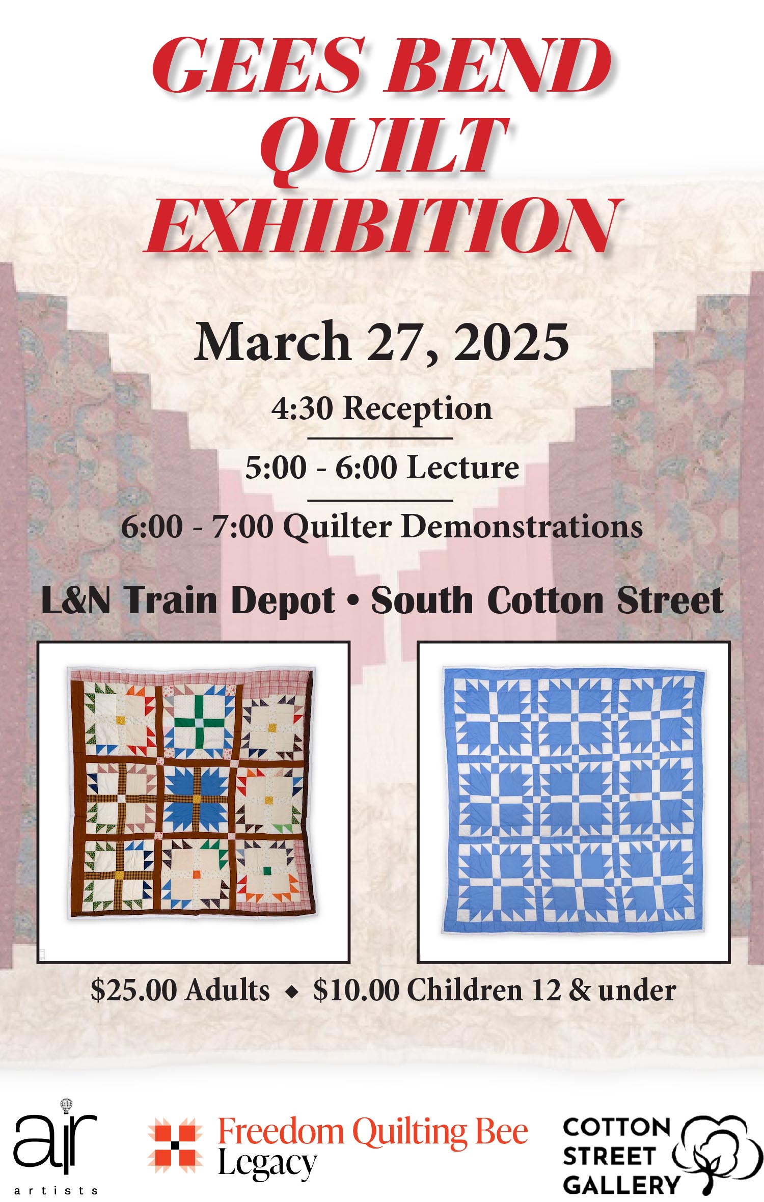 AIR Artists Inc./Cotton Street Gallery and the Freedom Quilting Bee Legacy to Host an Exhibition of Gee’s Bend Quilts